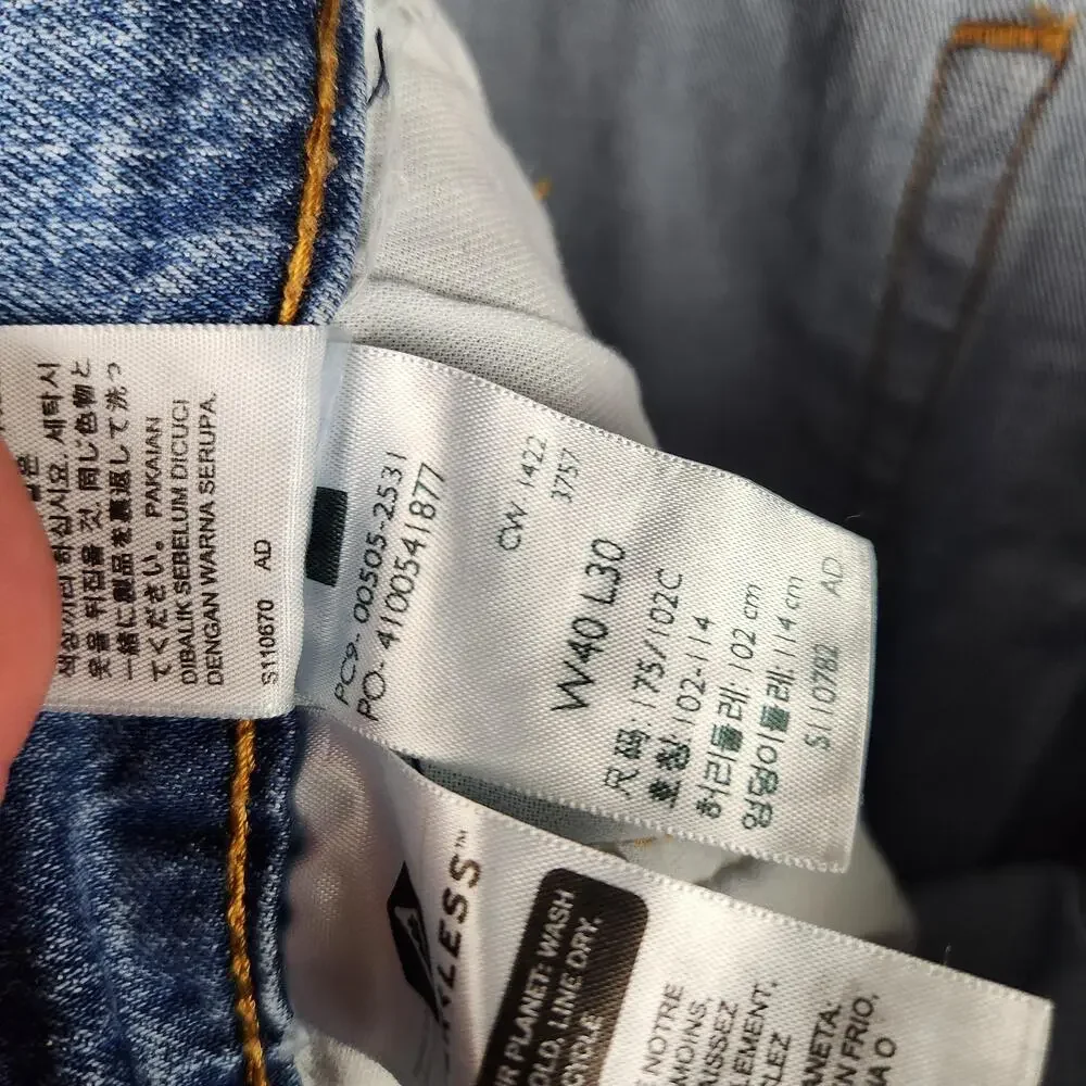 Levis measurements photos